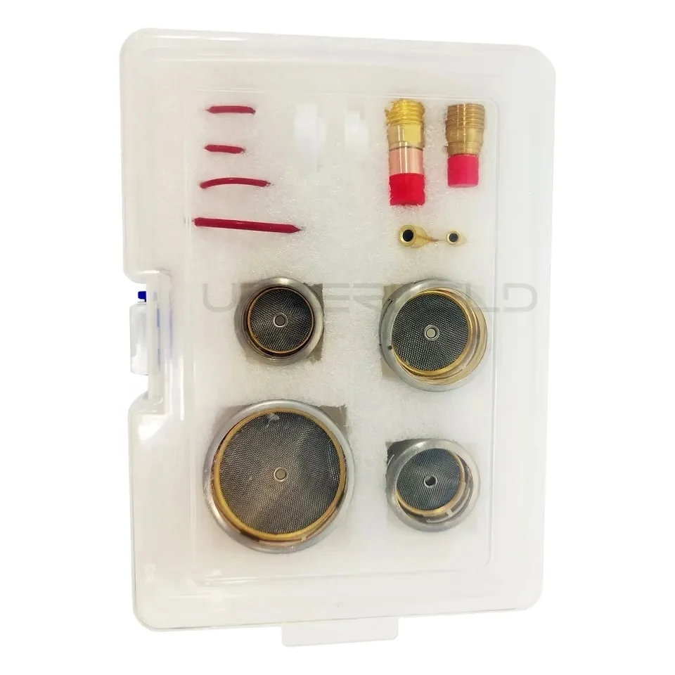 UPPERWELD WP17/18/26 9/20 54NQCN 26 Kit With Stainless Steel Guard Champagne Clear Nozzle Gas Lens TIG Welding Accessory