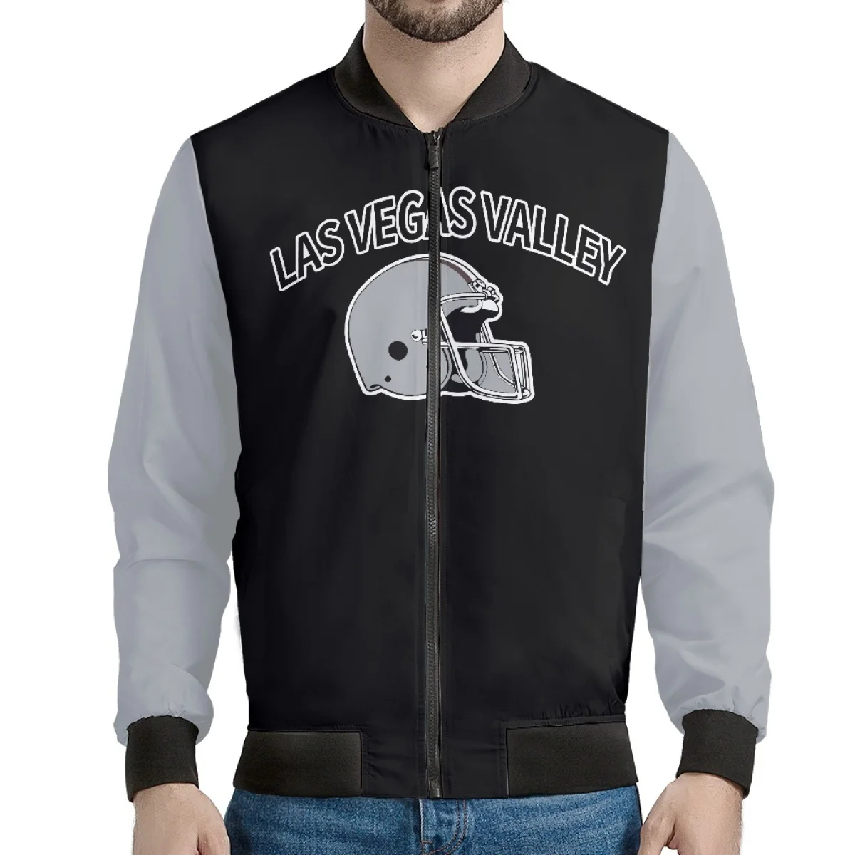 Customize 32 American Football Team Logo Sublimation Jacket Buffalo Fans Custom Bomber Jacket Dropshipping Print on Demand