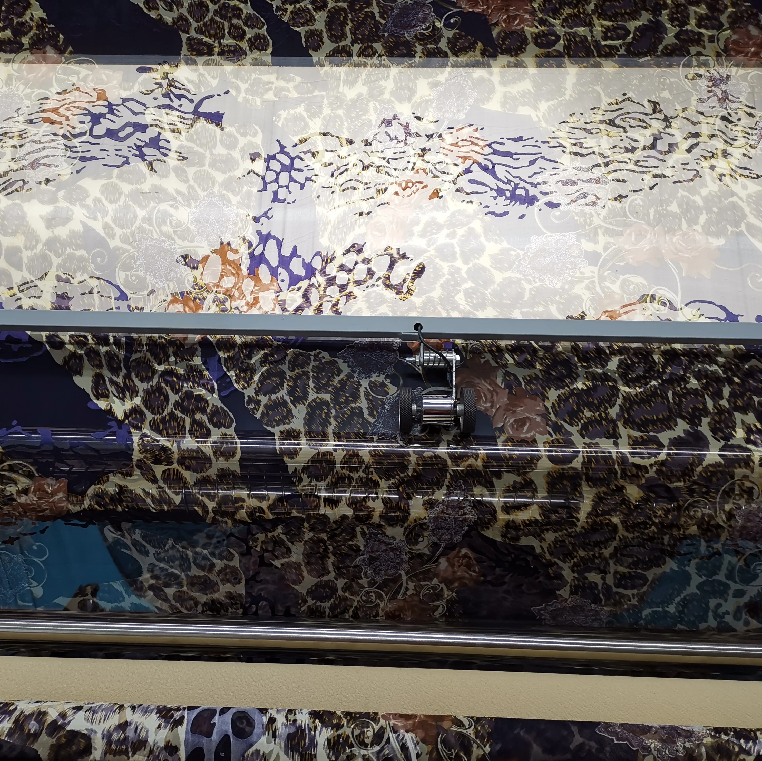 
Burnt out Silk Viscose Satin fabric 