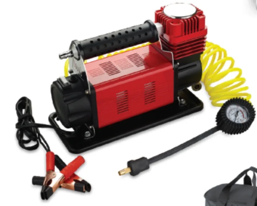 HF102-15 Heavy-Duty Multi-Functional Compressor Strong Power Auto Inflatable Air Pump with Pressure Monitoring 12V Voltage