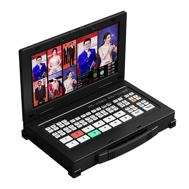 6 channels HDMI live hd video switcher studio for church live streaming