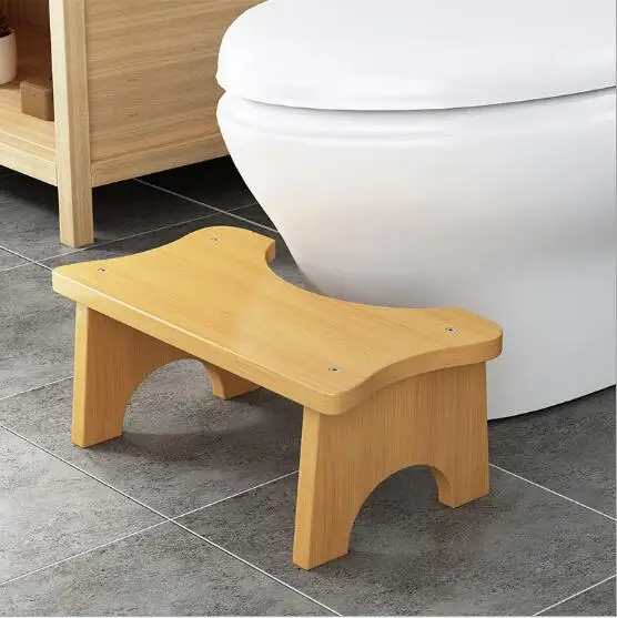 Wholesale Bamboo Toilet Stool Collapsible Potty Stool Folding Bathroom Poop Stool for Bathroom