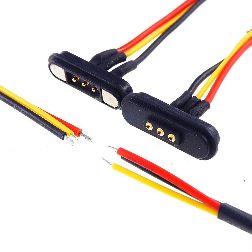 Customized Design Ip67 Magnetic Pogo Pin Connector 2/3/4/5/6/7/8/9 Pin Magnetic Connector Pogo Pin with Wire Harness