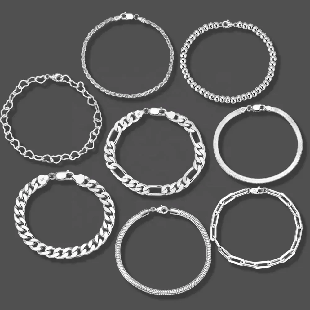 Fashion Jewelry Low Prices Chains Custom 925 Sterling Silver Chain Gold Plated Cuban Link Chain For Man Women