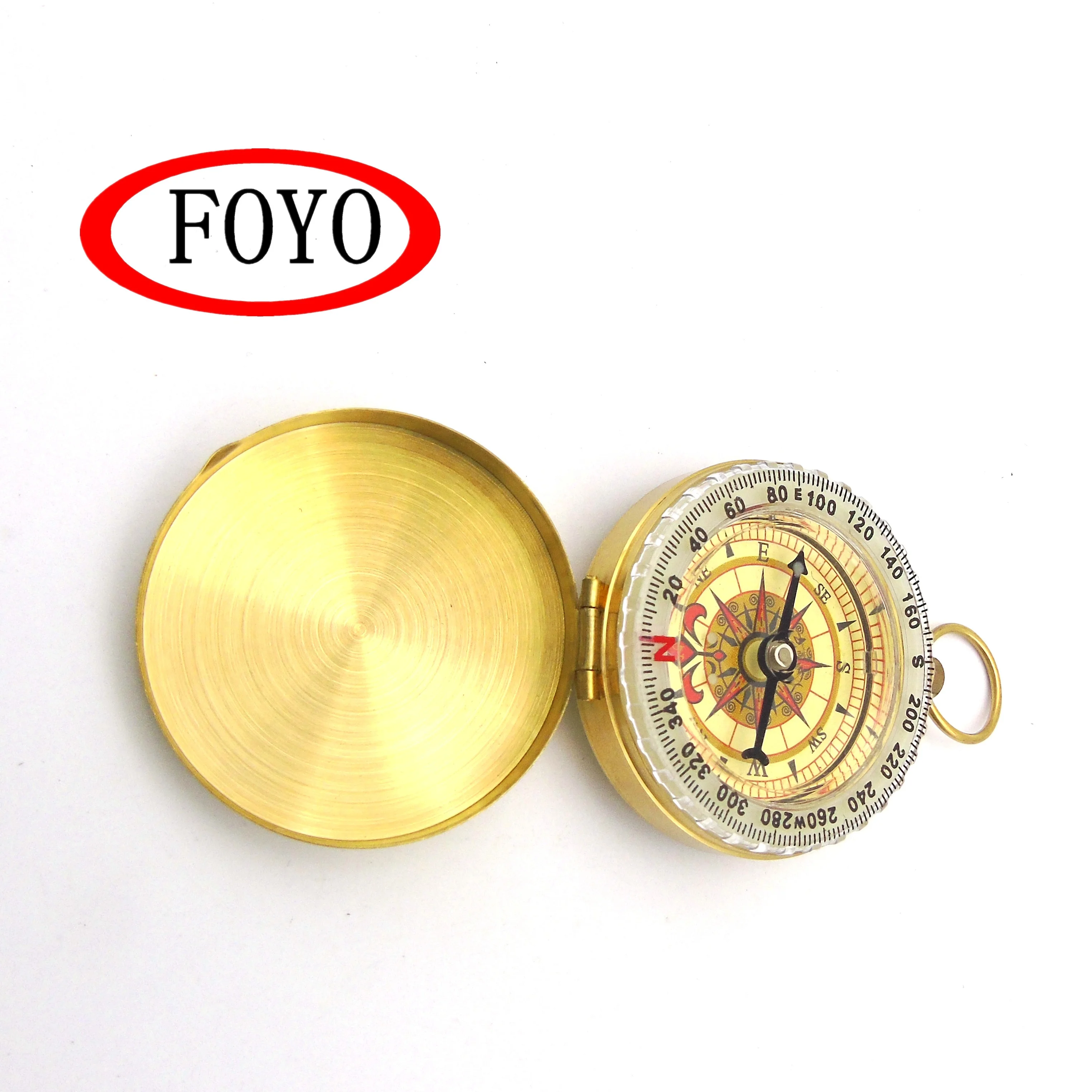  Брендовый Золотой Компас FOYO светящийся в темноте Военный компас Классический карманный для