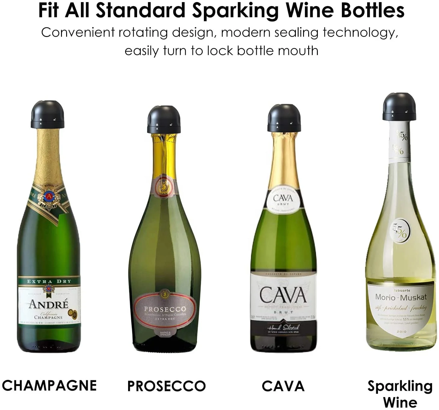 Champagne Stopper High Quality Plastic Vacuum Bottle Stopper Bar Gadgets Wine Preserver Cover with Lock