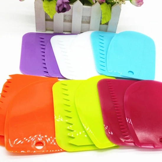 Baking tools Cake Smoother Set Icing Scraper Smoother Cutter for Dough Cream Scraper