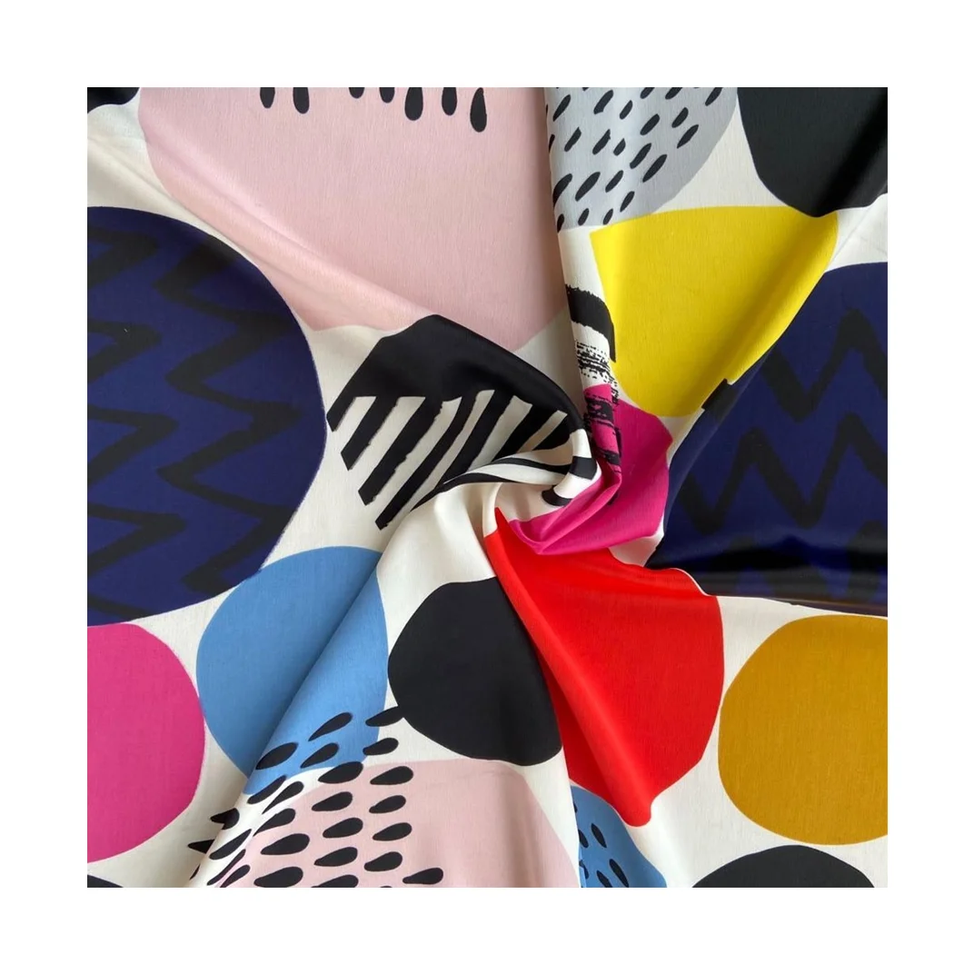 eco-friendly fabric half recycled paris 50% polyester fabric 50% RPET  satin fabric for clothing