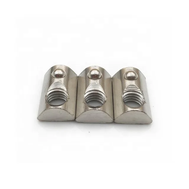 4040 Aluminum Profile T-Slot Nut M3/M4/M5/M6/M8 Half Round Spring T nuts