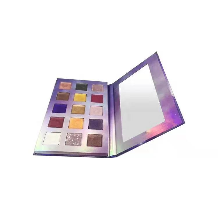 The most popular vegan beautiful packaging material 15 color eye shadow