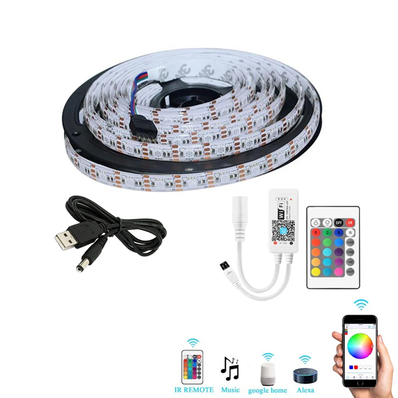  Лучшая китайская цена Светодиодная лента 5050 rgb с управлением через приложение для