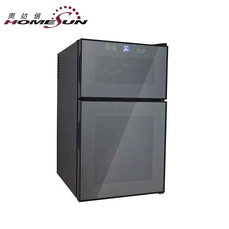 Custom 21 Inch Undercounter Electronic Dual Zone Wine Cooler Cabinet