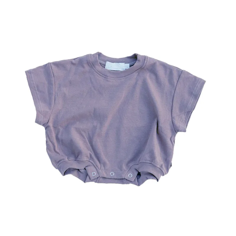 Custom Newborn Baby Romper Organic Cotton Tshirt Romper French Terry Oversized Infant Jumpsuit Bodysuit Sleepwear Pjs Toddlers