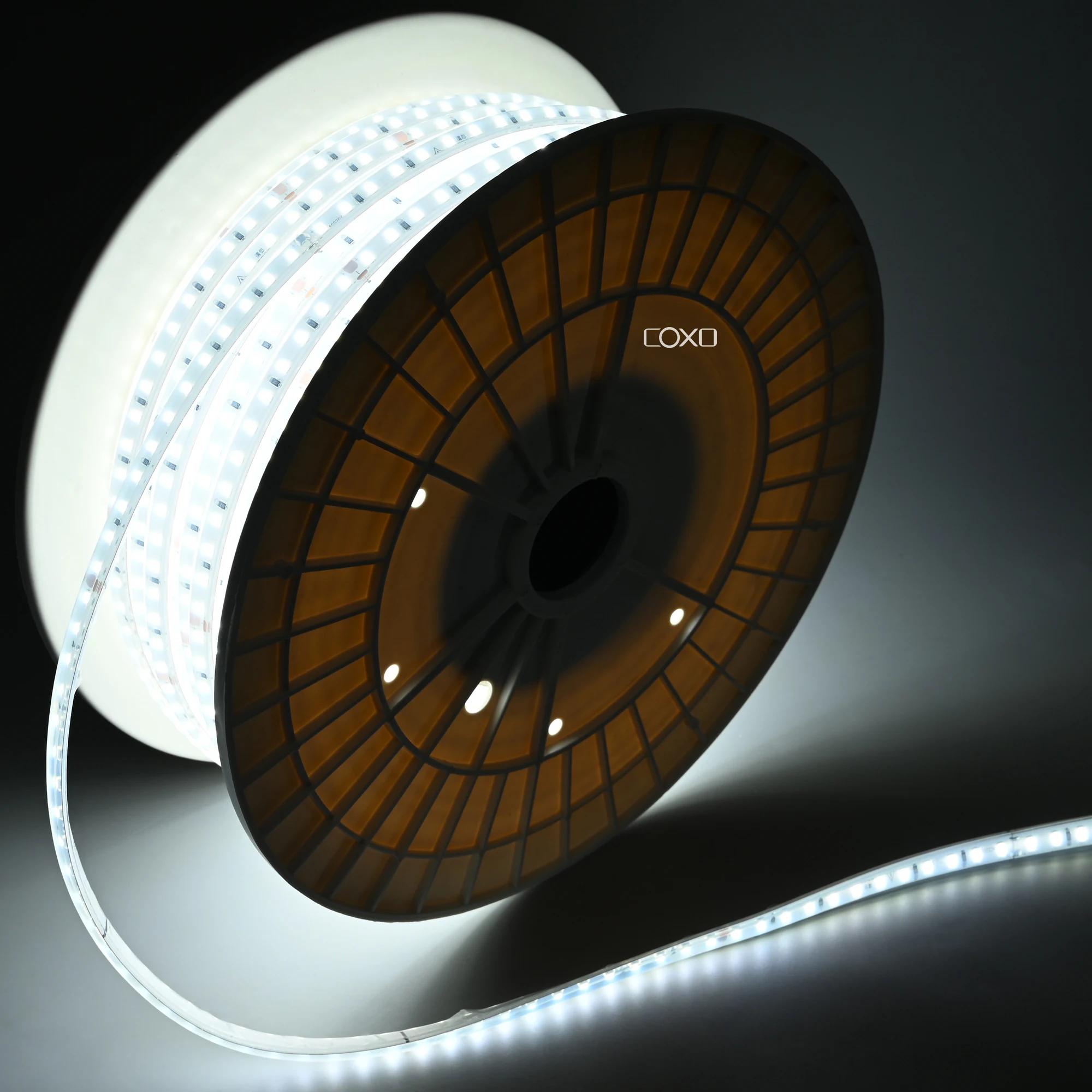 coxo indoor outdoor linear profile 2000k blue tooth white smd 2835 led strip light waterproof dc 220v 50m 100m