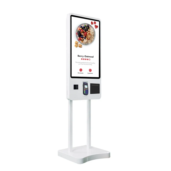 Высокое качество 32 дюймов напольная подставка сенсорный ЖК-экран для фаст-фуда заказа самообслуживания оплаты киоск машина