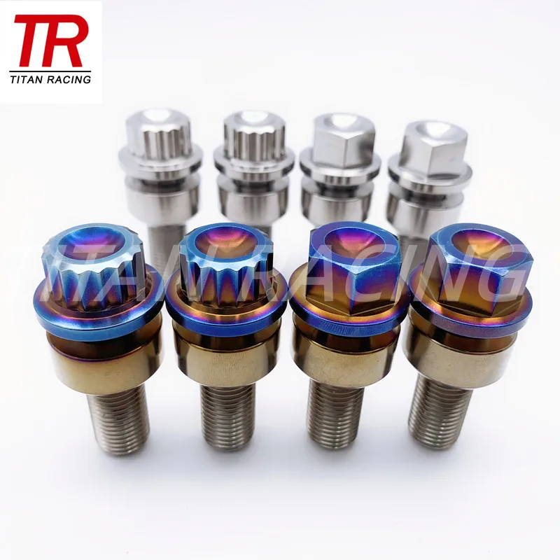 Титановые болты для колес M14x1.5 гоночных автомобилей m14 x 15 125