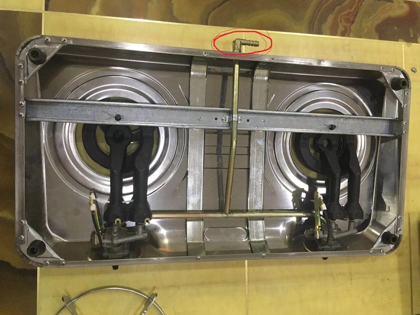 YG-G2014 Household Table 2 Burner Gas Cooktop With Stainless Steel Panel