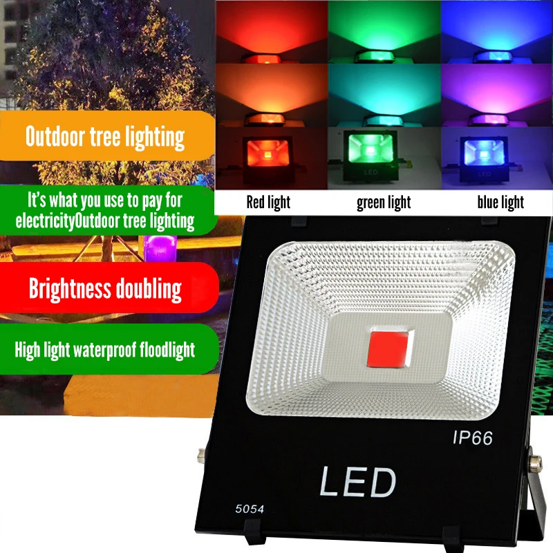 Outdoor Light 50 Watt Floodlights Reflector Smart Control RGB Spotlights Led Flood Lights For Yards
