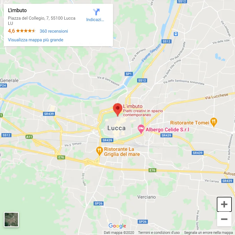 
Voucher for Restaurant IMBUTO in Lucca (Italy) Valid For An Amount of 150 EUR Experience Gourmet Tasting Taste Enjoy Italian 