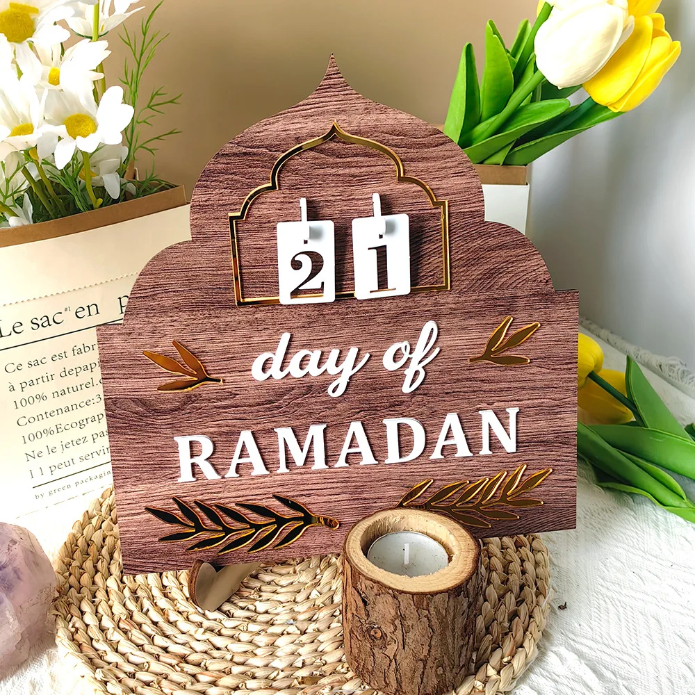 Ramadan Table Decoration Ramadan Signs Ramadan Wooden Acrylic Countdown For Muslim Festive Celebration