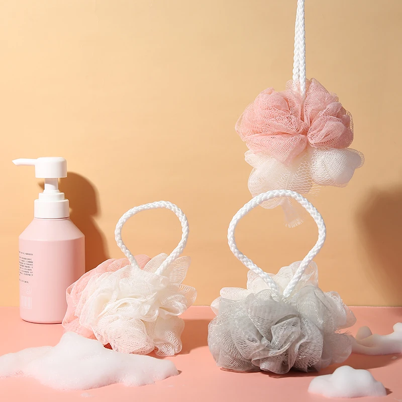Lameila Wholesale OEM Sponge Shower Soft Mesh Wash Body Ball Shower Sponge Loofahs Bubble Bath Ball Sponge C053