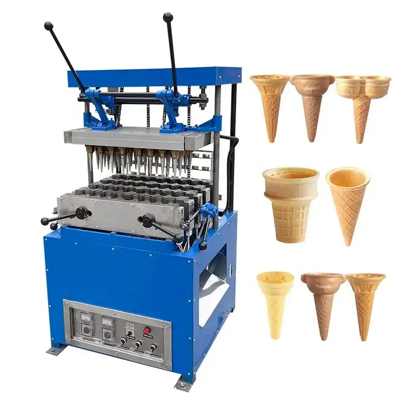 Automatic Industrial Donut Wafer Pizza Tea Coffee Maker Waffle Biscuit Icecream Roll Make Ice Cream Bake Cone Machine
