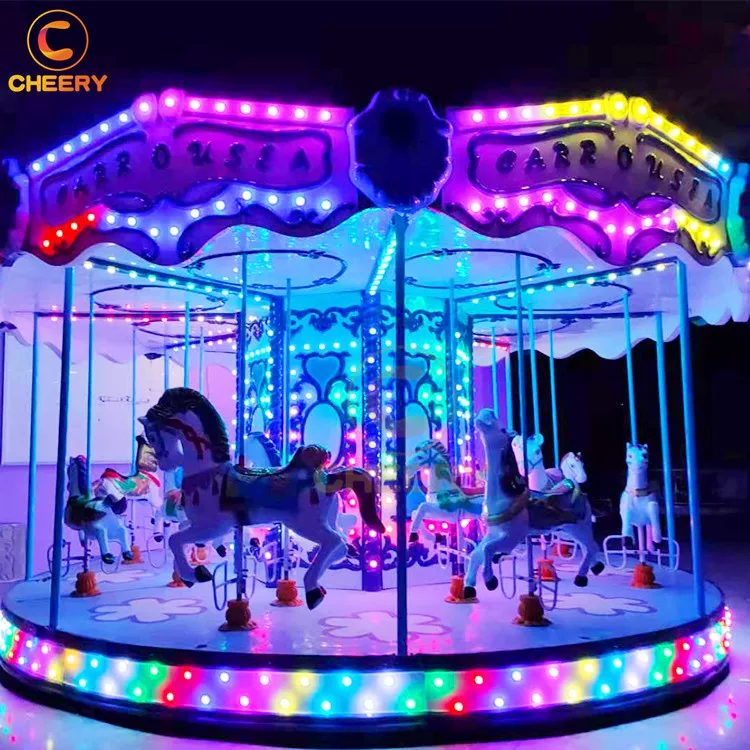 16 seats carousel rides Merry go round mechanical ride amusement park cheap carousel horse for sale