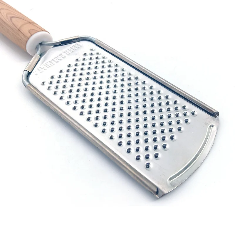 Kitchen gadgets wood handle stainless steel cheese grater vegetable fruit tool