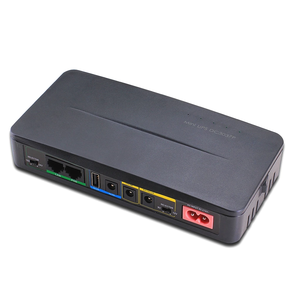DC mini UPS 12V 9V 5V WIFI router UPS surveillance cameras uninterruptible power supply 15V 24V POE port