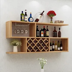 Free sample home decoration solid wood wine rack on the wall