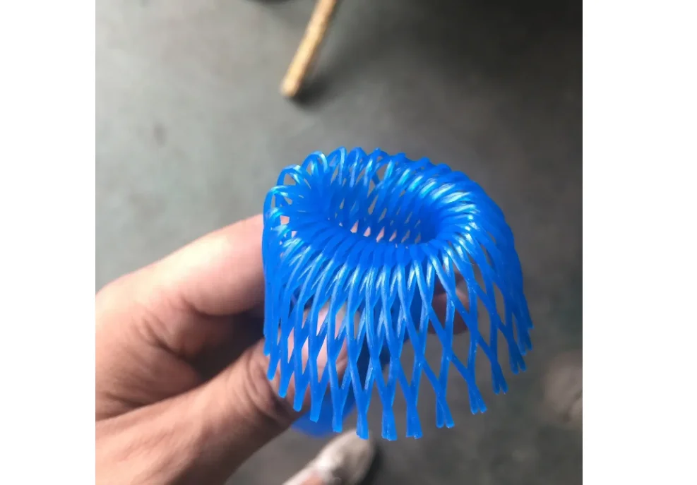 PE Polyethylene plastic mesh net sleeve cover stretch wine bottle tube metal parts protective plastic nets