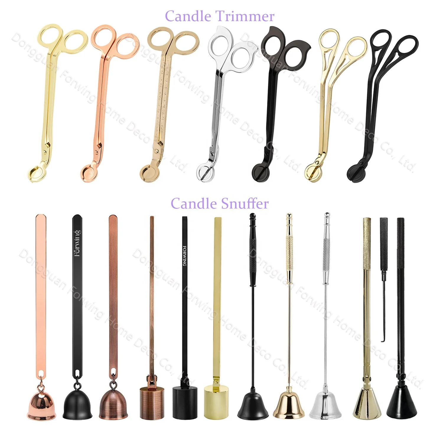 Candle Tools Care Kit Scissors Multipurpose Wick Trimmer Custom Laser Logo Copper Bronze Candle Accessories