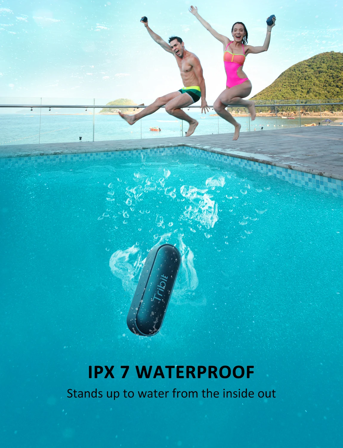 2022 Outdoor Speaker, Tribit XSound Go Speaker Portable Wireless 24 hrs playing time Waterproof Speaker for Home, Outdoor