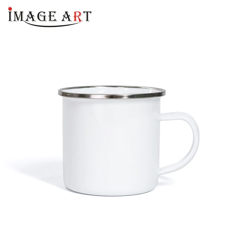 New Customized Sublimation Blank Metal Enamel Mug with Coating