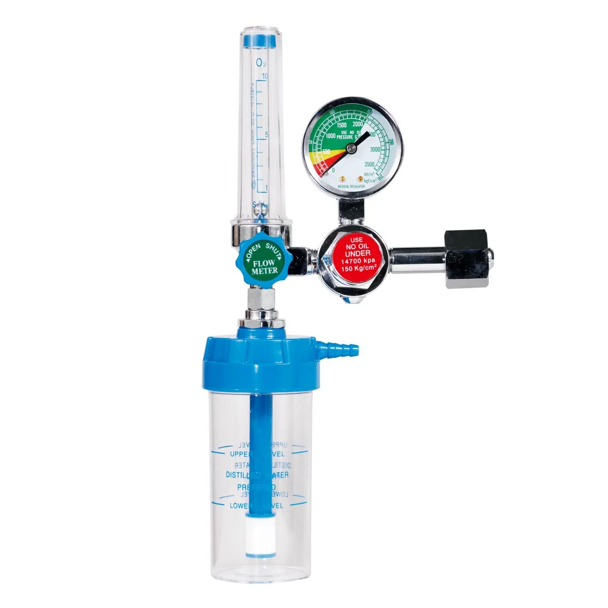 Bina Factory High Quality Medical Oxygen Regulator Oxygen Flowmeter With Humidifier Bottle