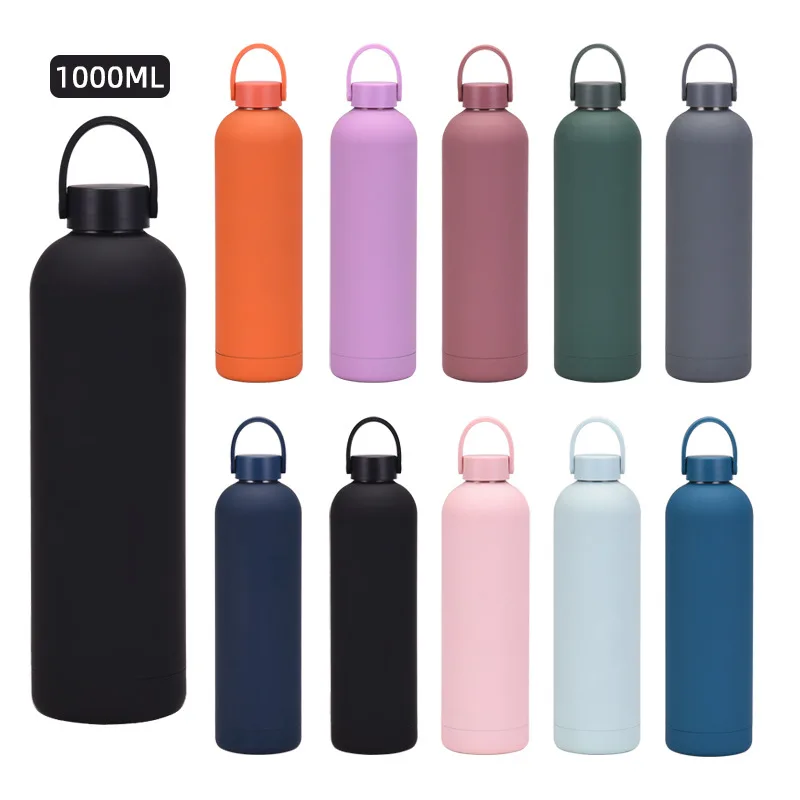 FOCUS Custom Logo Thermos Waterbottle Sport Water Bottle with Handle Thermal Vacuum Flask Promotional Gift Giveaway