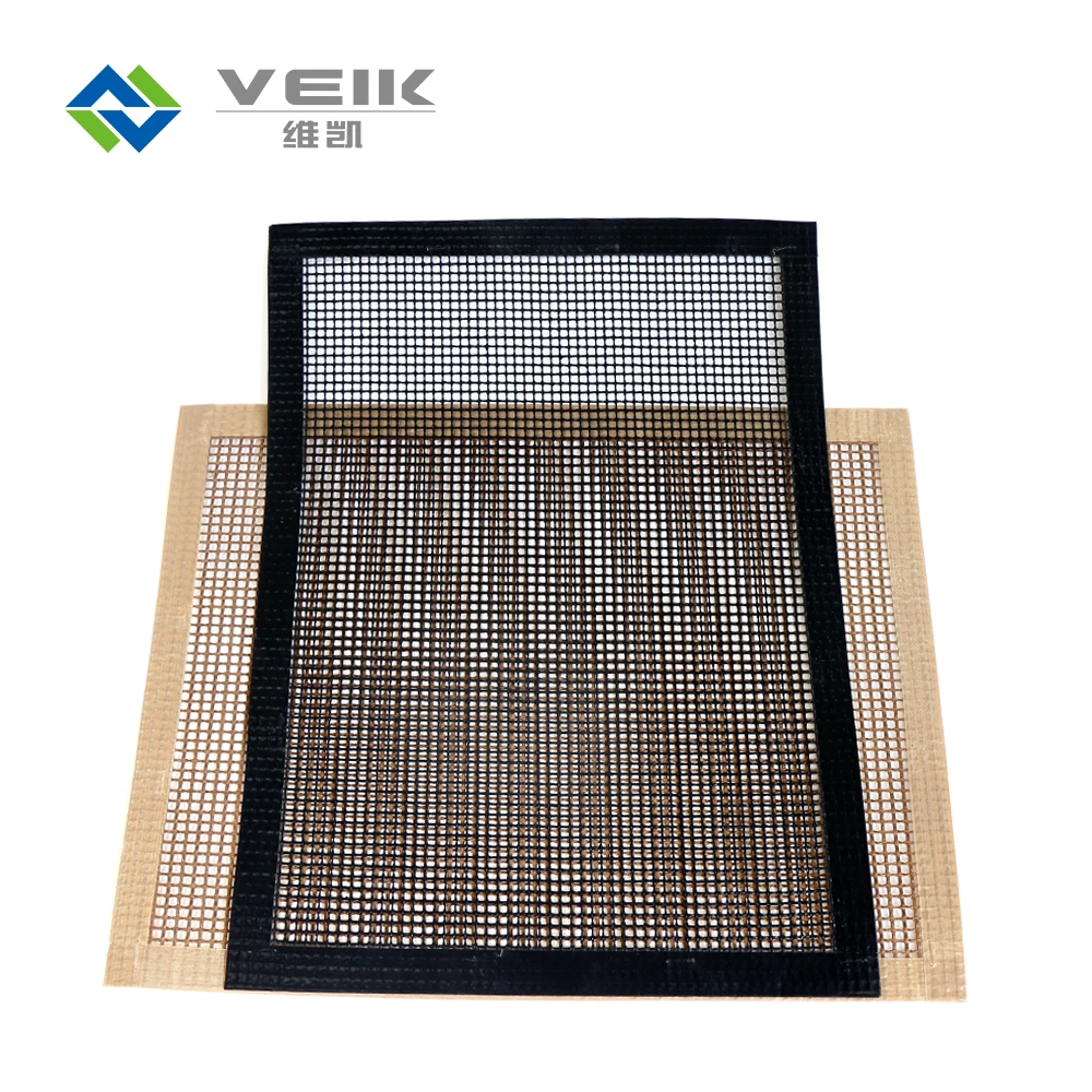 Easy clean non-stick bbq set grill mesh mat for use on charcoal and gas cooking grills mat