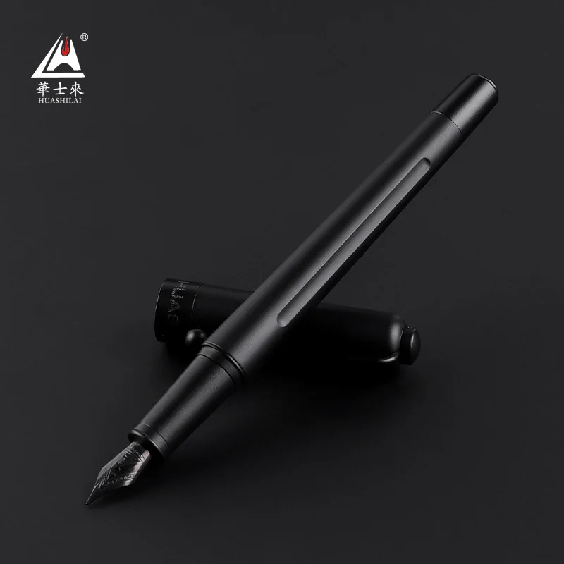 High quality Custom logo Luxury China executive classic calligraphy pen promotional Oem black metal fountain pen