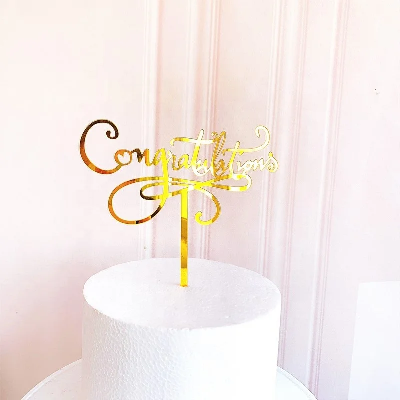Congratulations you did it grad custom acrylic graduation cake toppers