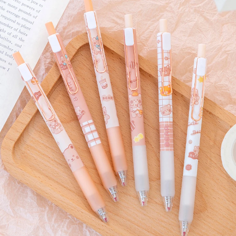 Cute Bear Gel Pen Animal Pen For School Writing Cute Neutral Pen Office Supplies Kids Stationery Gift
