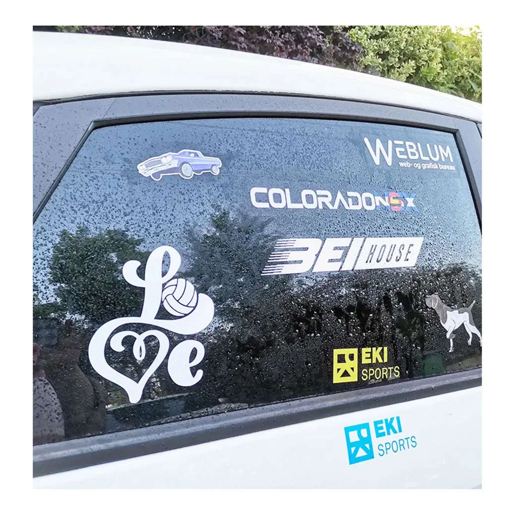 UV Protective Waterproof Car window Decals Transfer Car Stickers