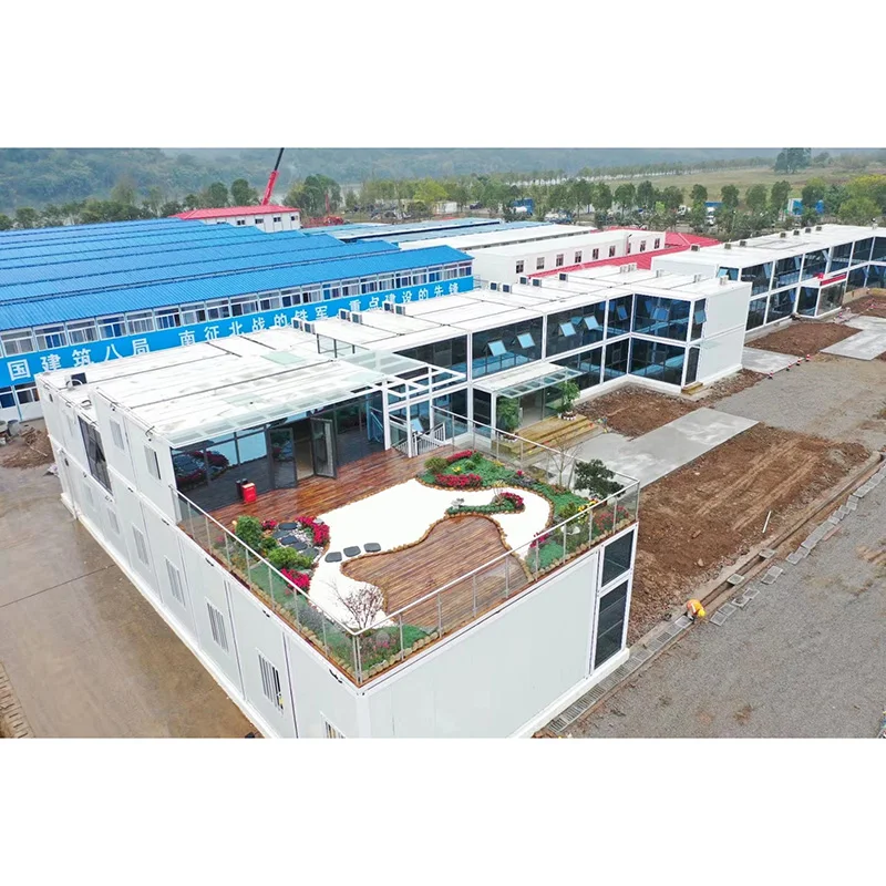 HYSUN Prefabricated flat pack container house living room office building mobile storage containers