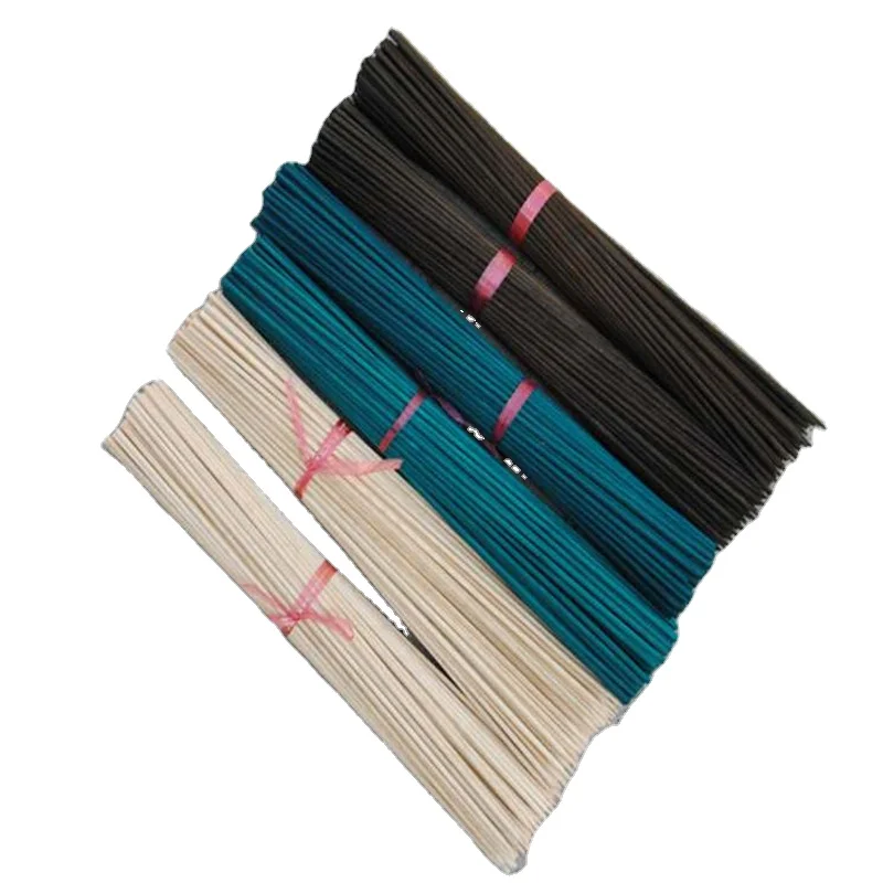 Customized 40cm 50cm bamboo flower sticks  natural round colored for garden use