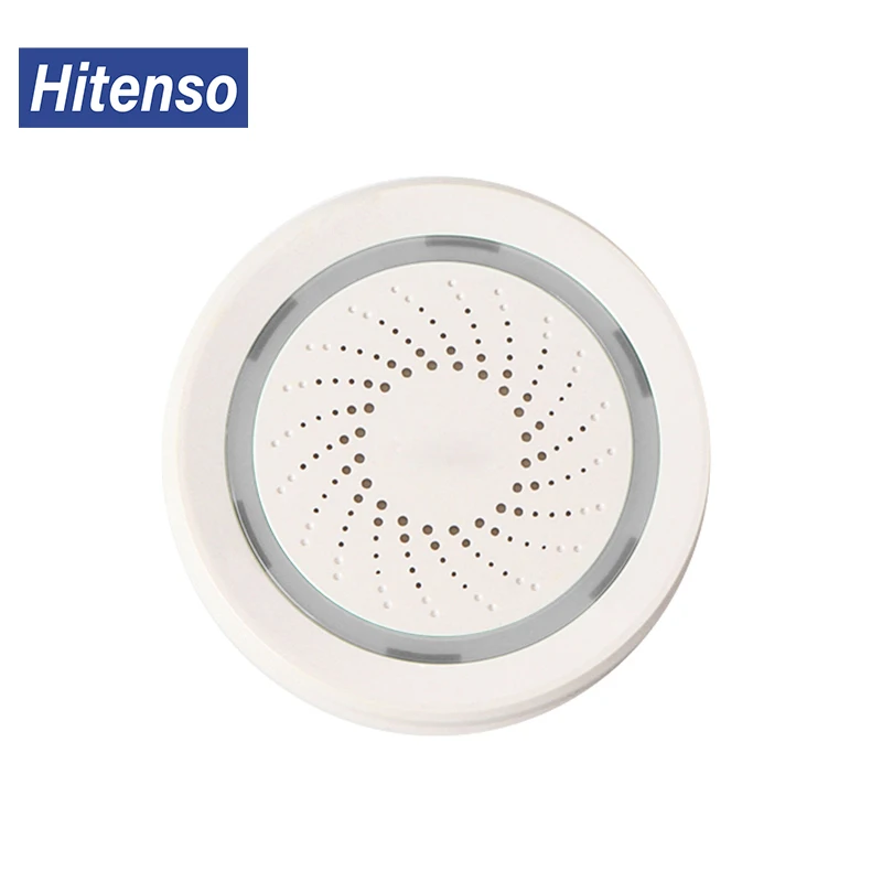 Hitenso Smart Siren Alarm sound and light buzzer 2.4GHz WIFI tuya smart home series no hub required remote control 100db