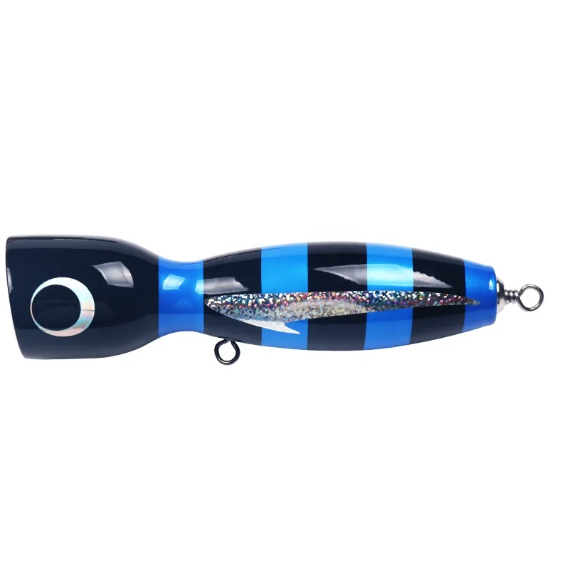 stickbait lure wood tuna popper unpainted gt poppers fishing  lure