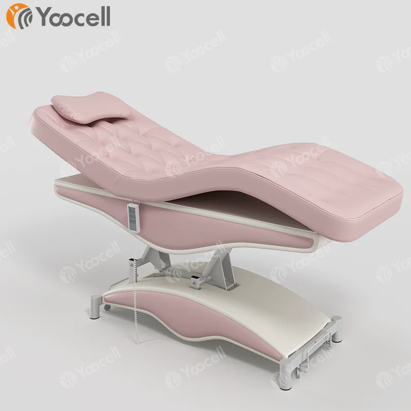 Yoocell beauty salon furniture 3 motors electric massage salon table bed eyelashes facial spa bed tatoo chair for nail salon