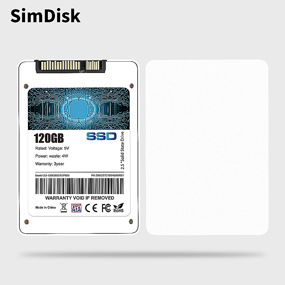 Simdisk 2 5 'SATA III Жесткие диски Disk120GB 128 ГБ 240 256 480 512 1 ТБ Белый пластиковый корпус Disco Duro высокая скорость HD SSD