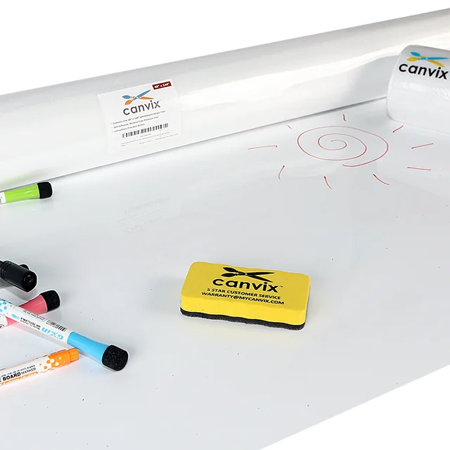 HOMIDEK  Whiteboard Wall Sticker Roll With Board Wallpaper Paper