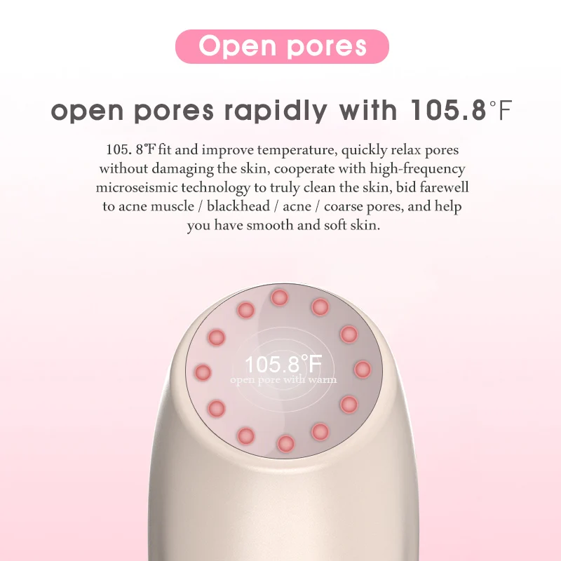 Portable Microcurrent Face Massager Lift Firming Pore Shrinking Home Blackhead Remover Beauty Instrument Device