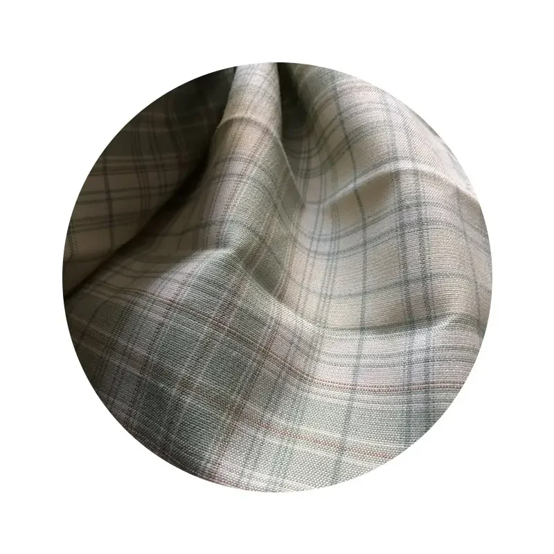 Custom China Manufacturer sustainable 100% polyester Yarn Dyed Plaid Lining Fabric For Dress shirt